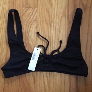 J.Crew Playa Waikiki lace-up bikini top